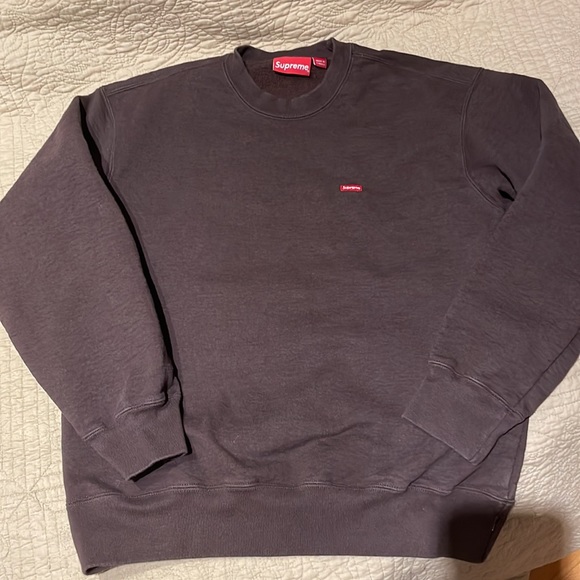 NEW Brown Supreme Box Logo Crewneck - Picture 2 of 3